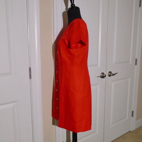 ANN TAYLOR NWT Cotton Linen Button Flare Dress 4P - Picture 7 of 9